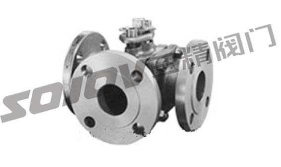 Q44F/Q45F手动法兰式三通球阀